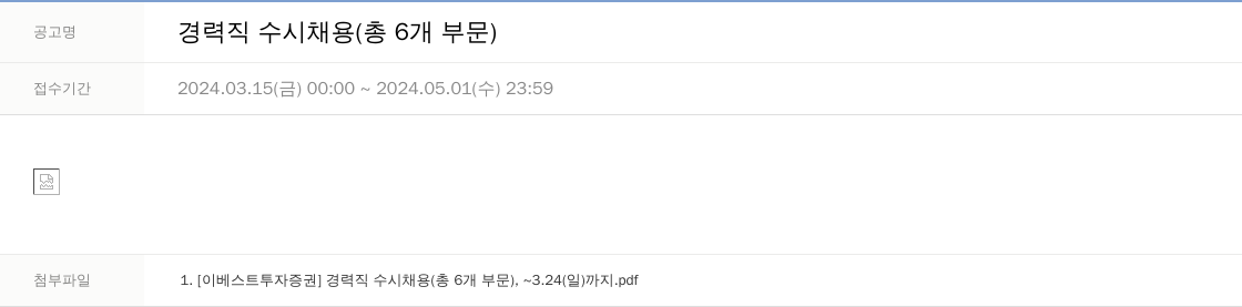 LS증권 경력직 수시 채용 (총 6개 부문) 채용공고