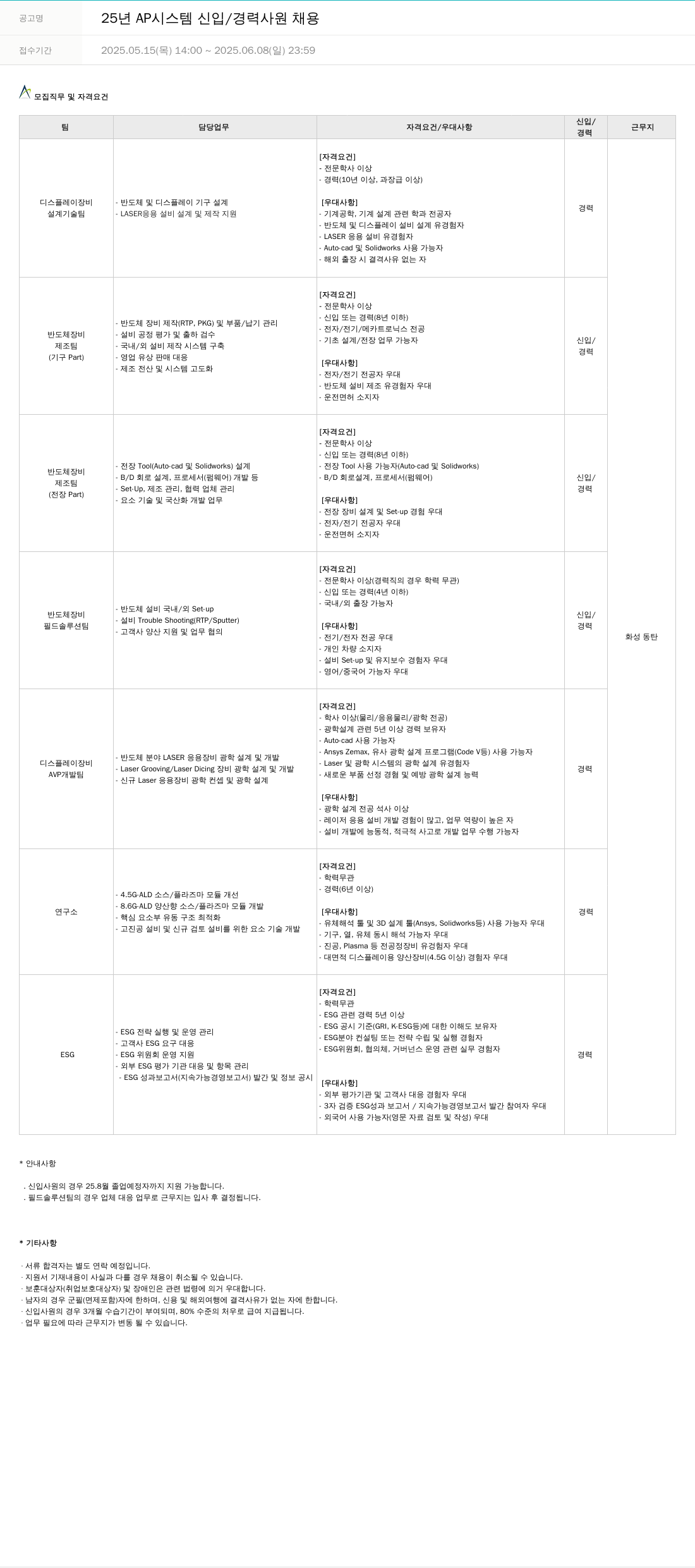 AP시스템 25년 AP시스템 신입/경력 사원 채용 채용공고